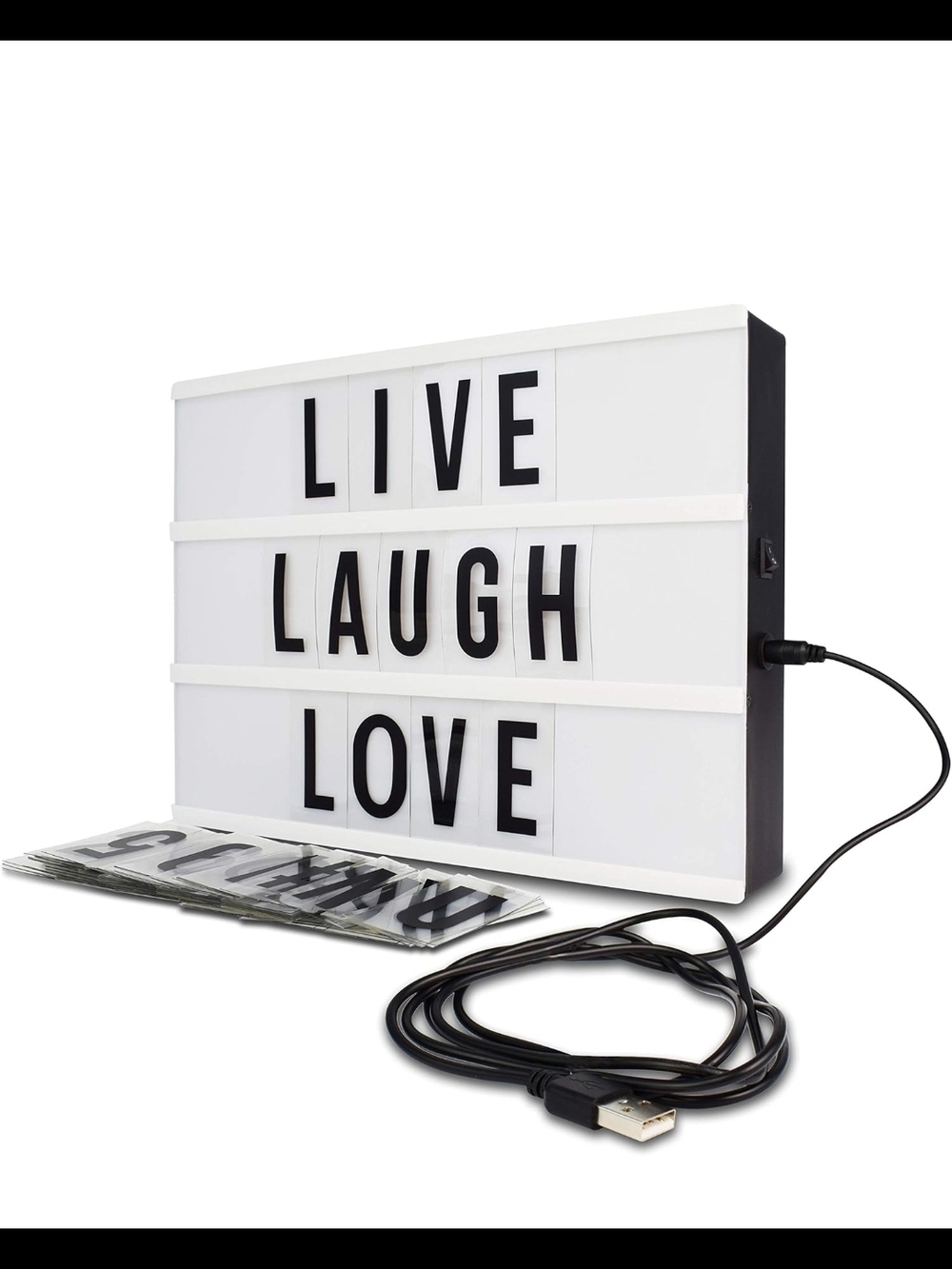 Source Unknown White & Black LED Lightbox Sign